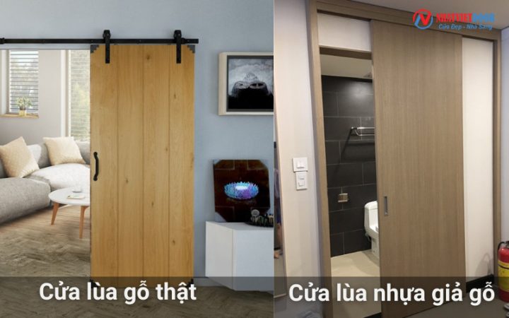 Cửa nhựa lùa 1 cánh giả gỗ với chi phí hợp lý