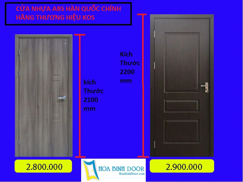 Cửa nhựa vân gỗ ABS Hàn Quốc