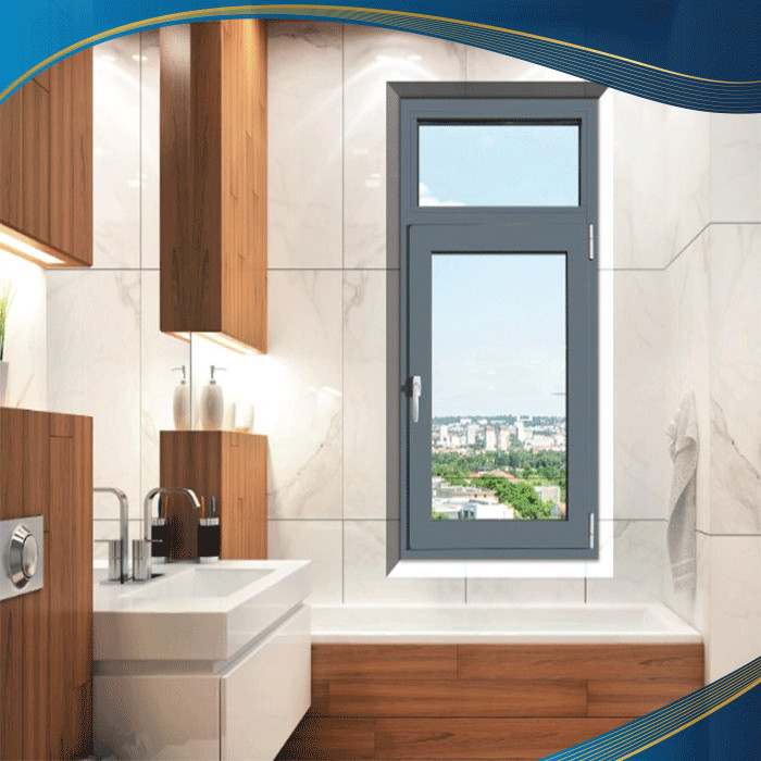 Cửa sổ nhựa lõi thép dùng trong nhà vệ sinh