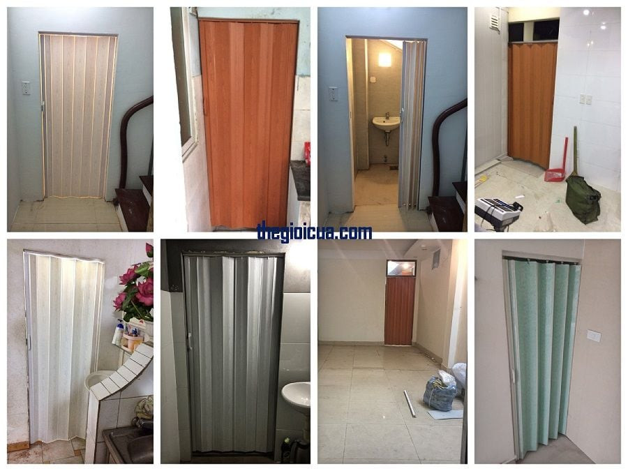 Cửa xếp nhựa giá rẻ cho phòng trọ tại Hà Nội