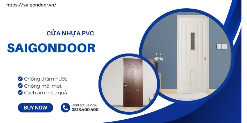 Đa dạng mẫu mã cửa nhựa PVC phù khăn mọi không gian