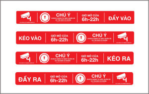 Decal thông cáo sử dụng chất liệu decal ô tô ngoài trời cán mờ