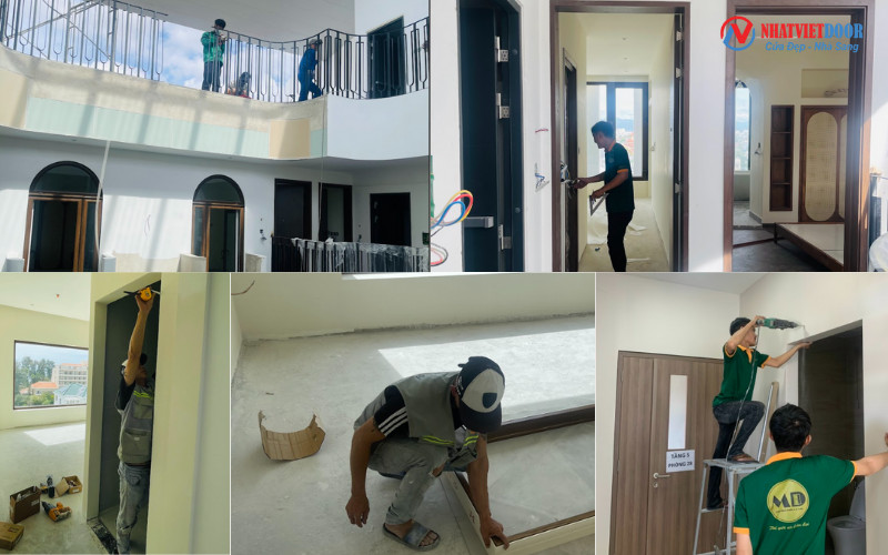 Đội ngũ thi công lắp ráp cửa lùa bằng nhựa giàu kinh nghiệm và chuyên nghiệp.