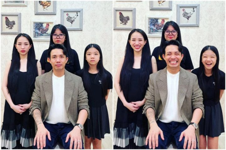Gia đình Minh Nhựa với các con gái xinh đẹp