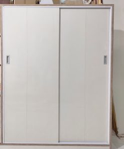 Giải pháp cửa lùa nhựa Đài Loan màu xanh pastel cho không gian phòng ngủ