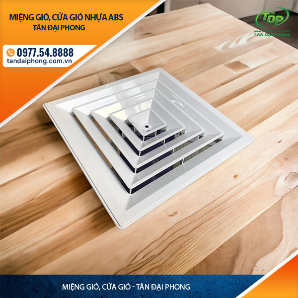 Hệ thống cửa gió nhựa ABS trong không gian hiện đại