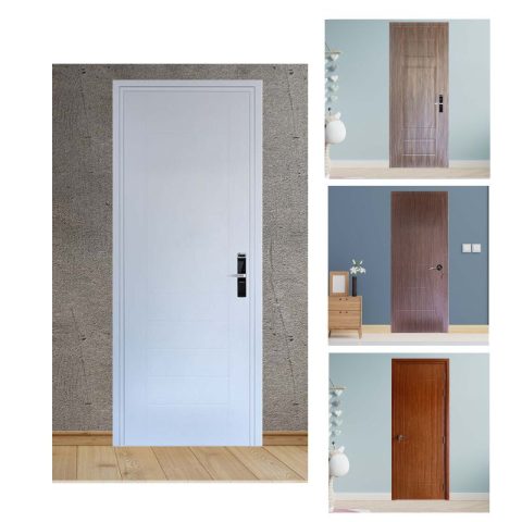 Hình ảnh minh họa các thông số kỹ thuật cơ bản của cửa nhựa composite màu trắng