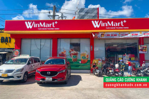 Hình ảnh một số biển hiệu hộp đèn bạt 3M in UV truyền thống của WinMart+