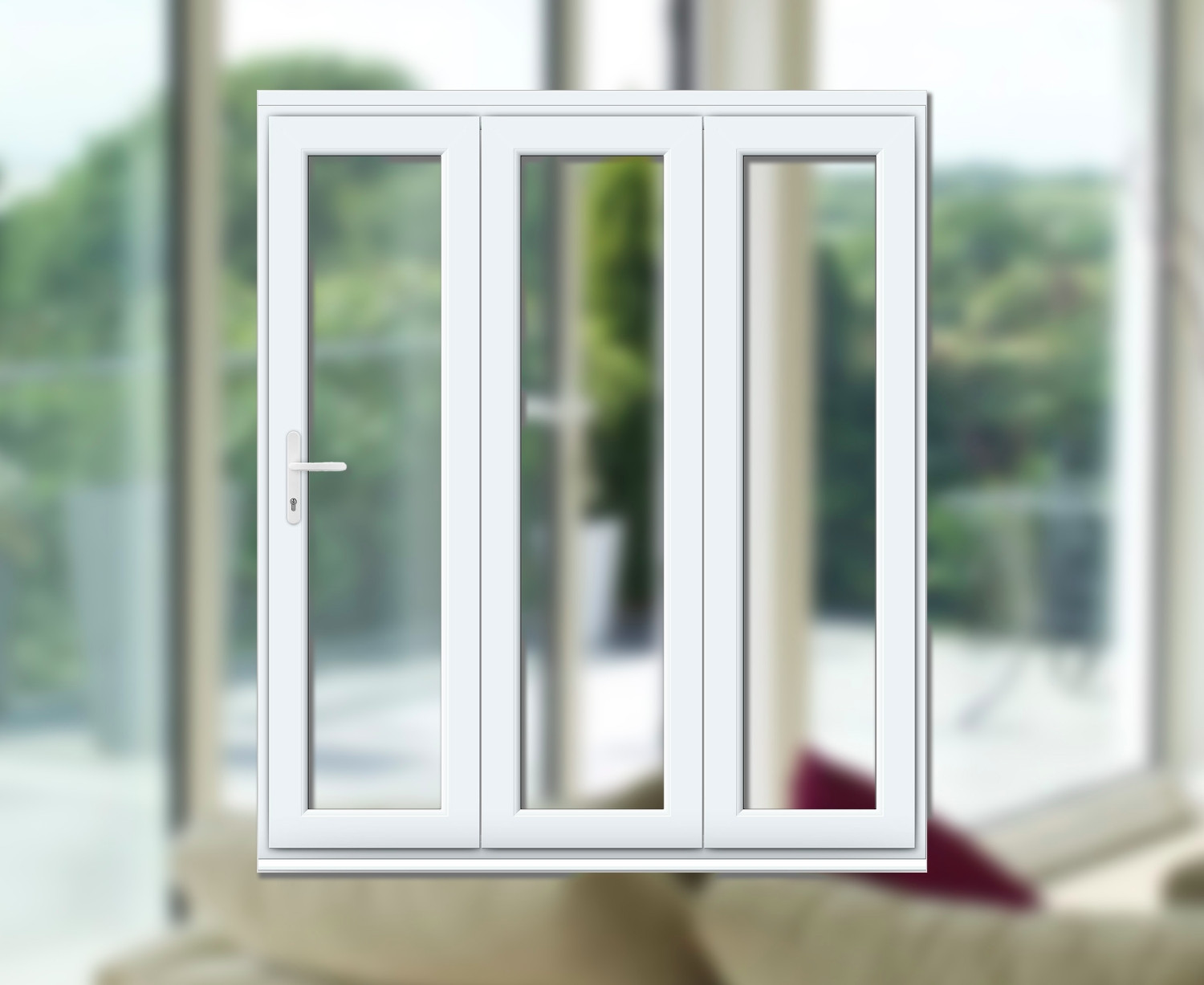 Hình ảnh về cửa nhựa lõi thép, một trong hai loại cửa được so sánh với cửa nhôm Xingfa