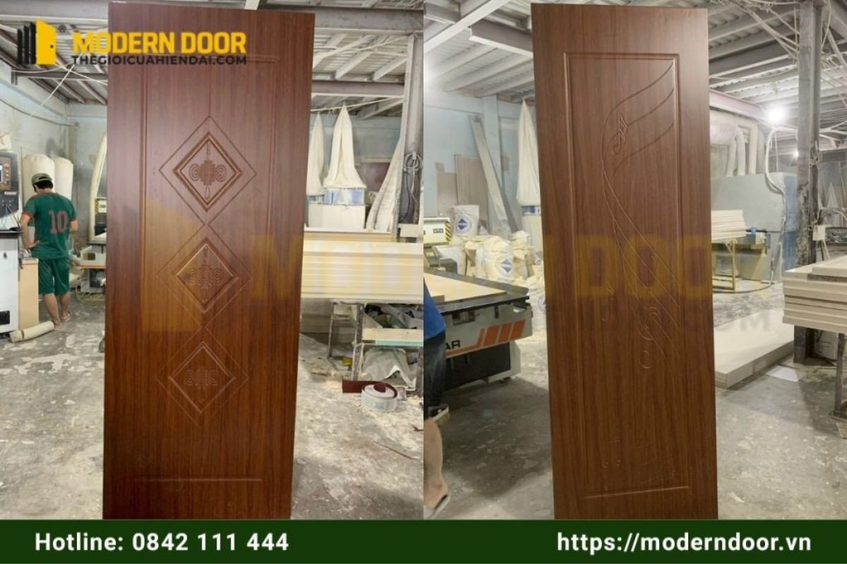 Mẫu cửa Composite phủ da vân gỗ