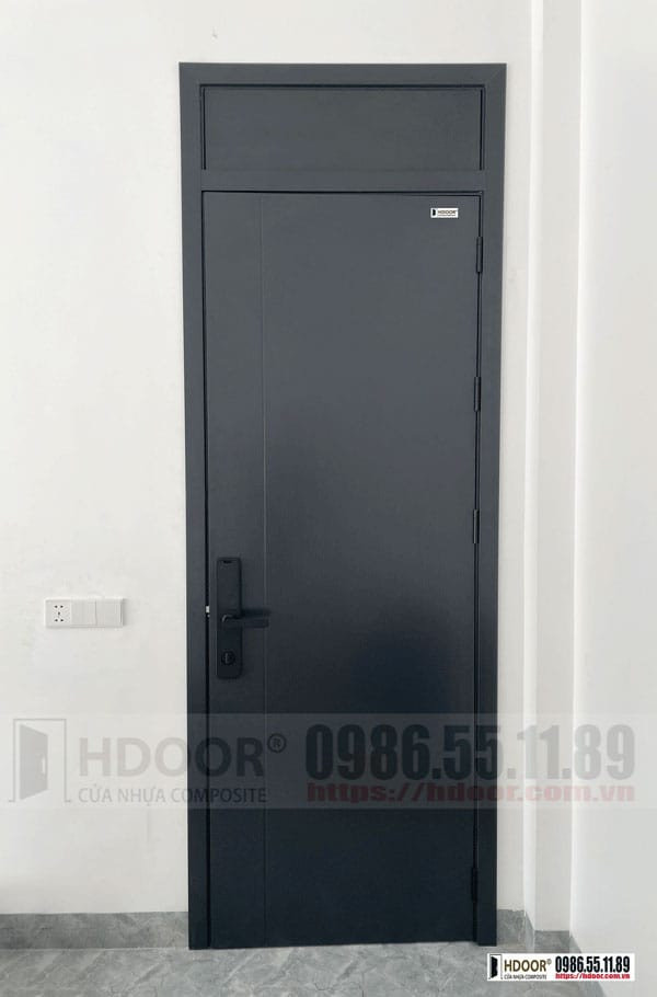 Mẫu cửa nhựa composite có ô fix lắp đặt tại Thái Bình