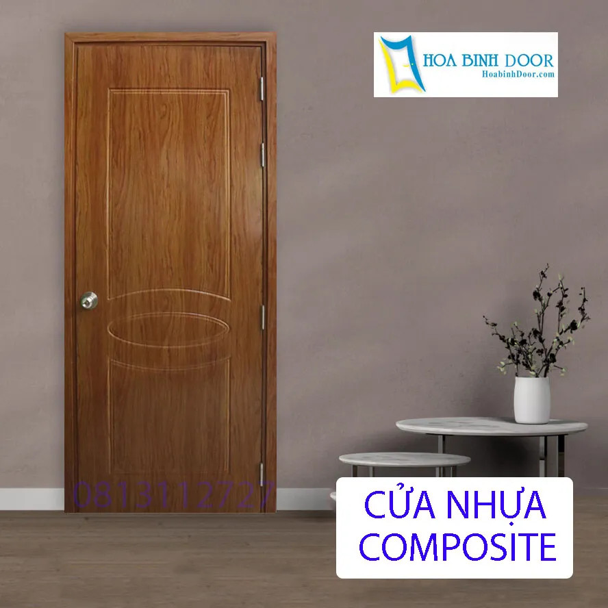 Mẫu cửa nhựa composite màu sáng