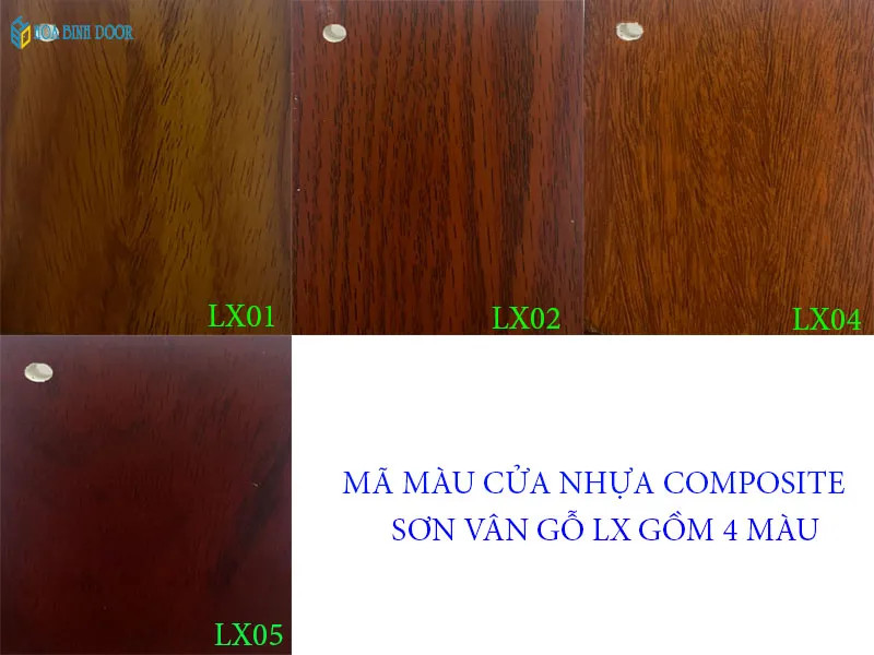 Mẫu cửa nhựa composite sơn vân gỗ