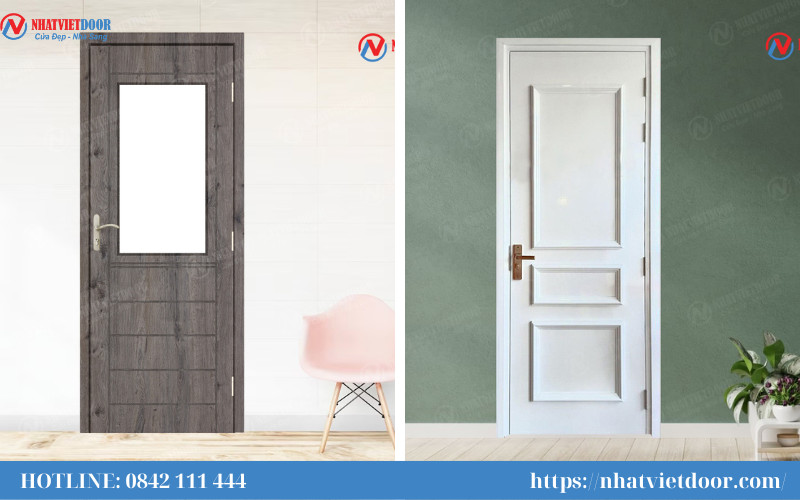 Mẫu cửa nhựa giả gỗ 025