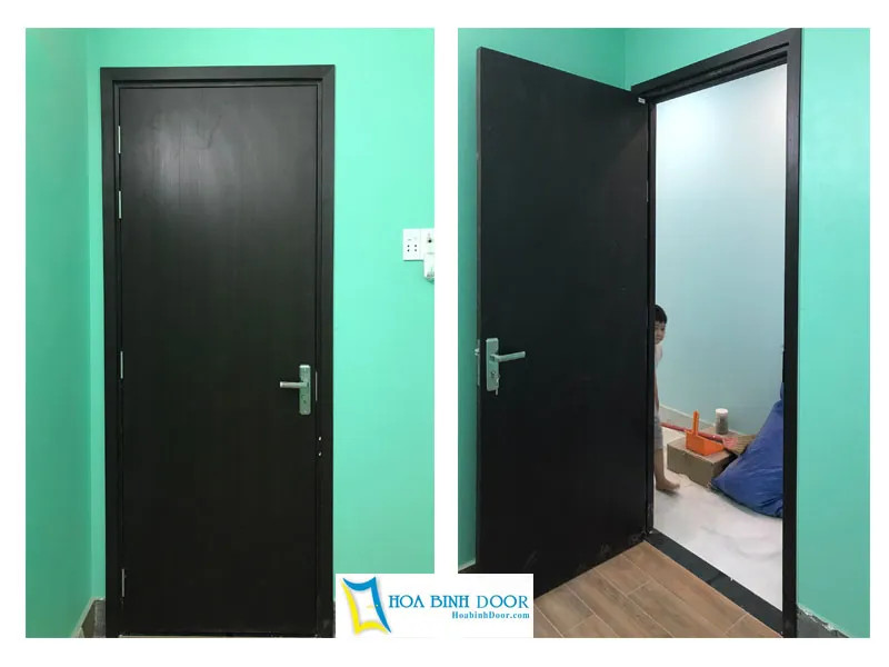 Mẫu cửa nhựa giả gỗ Composite màu gỗ tự nhiên
