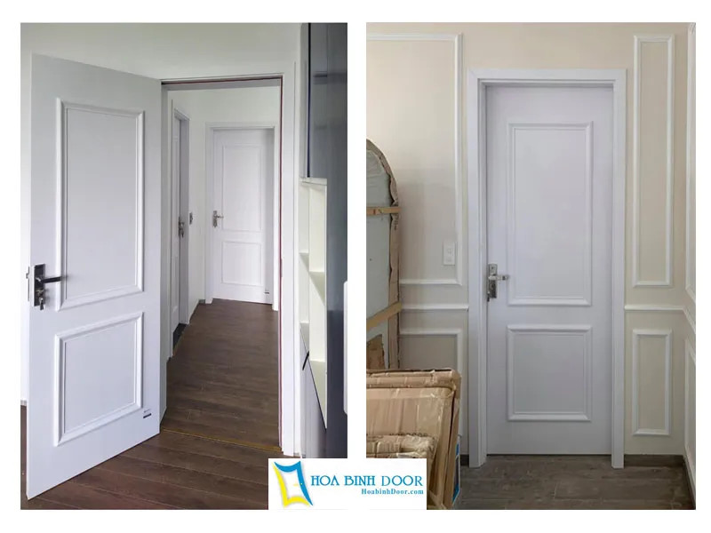 Mẫu cửa nhựa giả gỗ Composite thiết kế đơn giản