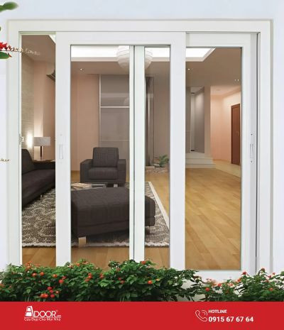 Mẫu cửa nhựa lõi thép mở lùa tiết kiệm diện tích cho căn hộ tại Vinh