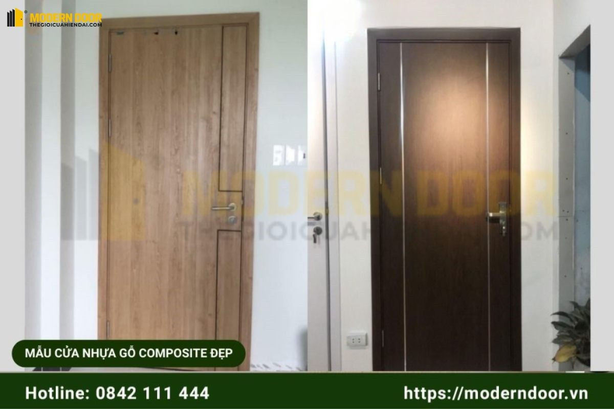 Mẫu cửa thông phòng Composite soi chỉ cao cấp tại nhà vệ sinh