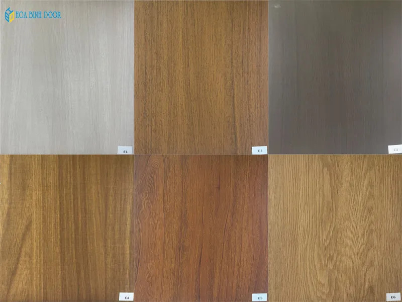 Mẫu mã màu cửa nhựa composite phủ da SYE