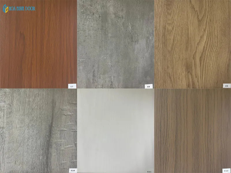 Mẫu màu cửa nhựa composite phủ da SYE