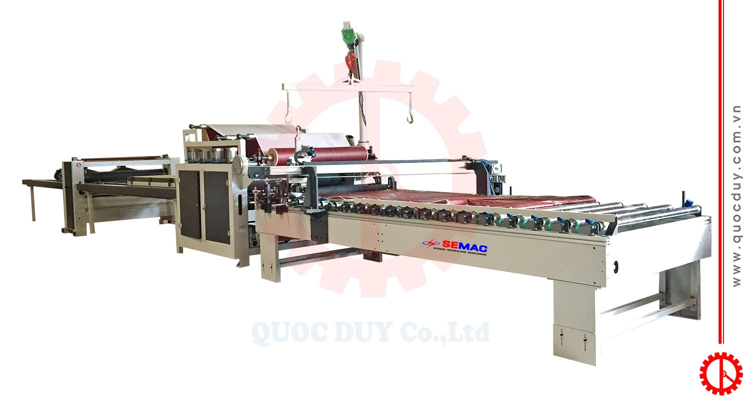 Máy dán giấy tự động cho quá trình sản xuất cửa nhựa composite