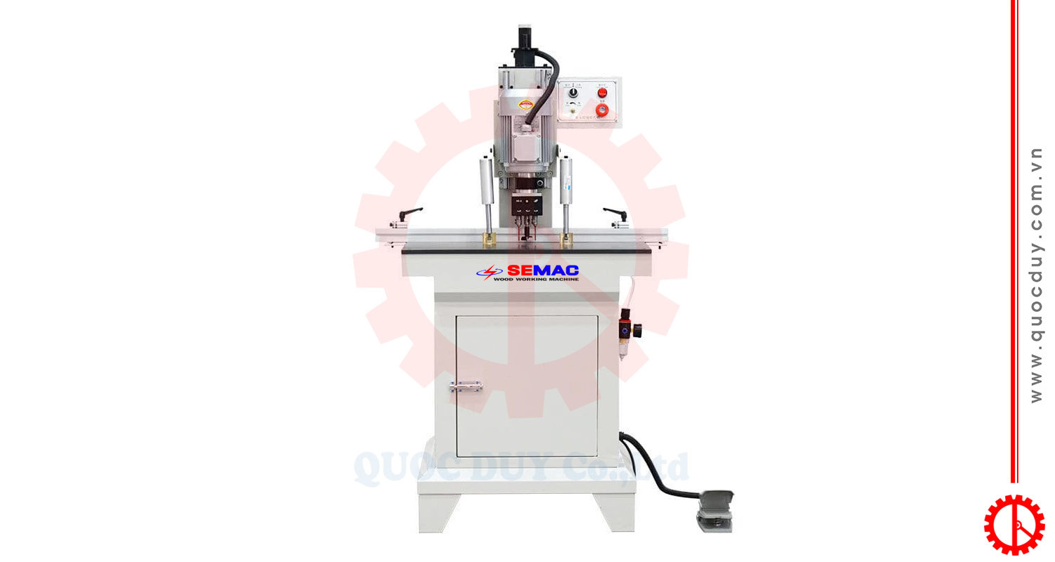 Máy khoan bản lề 1 đầu đạp hơi tự động