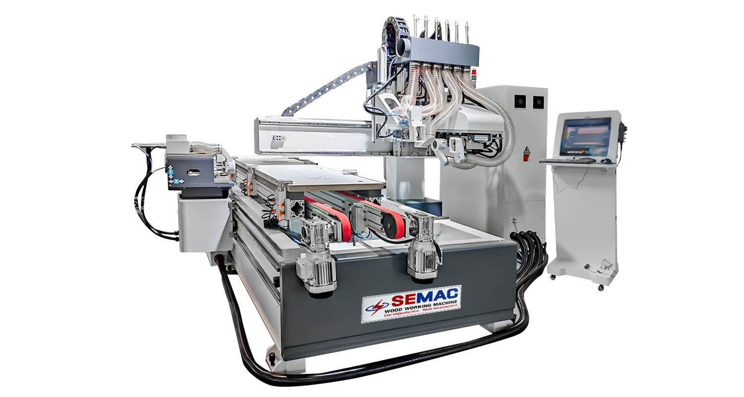 Máy khoan đục ổ khóa bản lề CNC cho cửa nhựa giả gỗ
