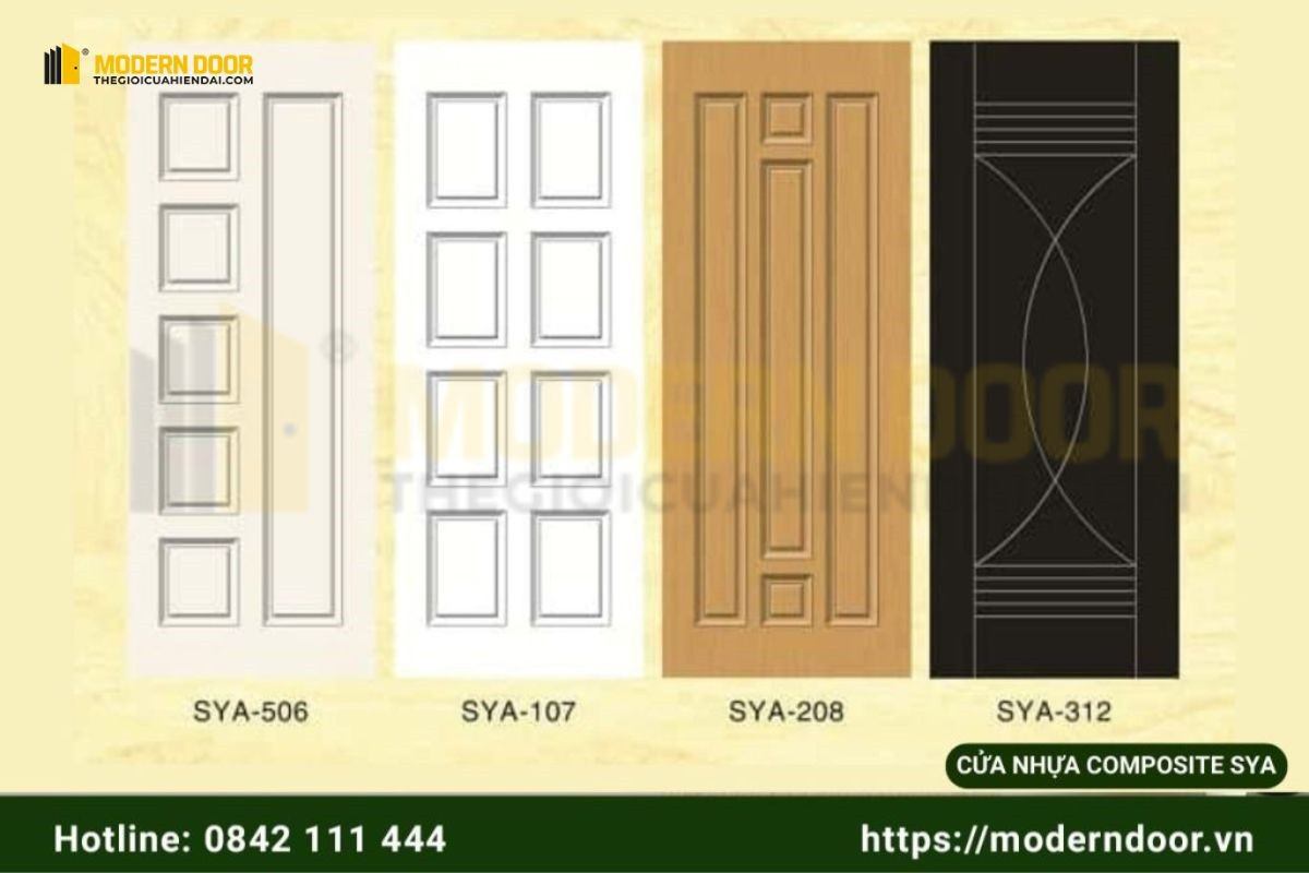 Một số loại cửa nhựa Composite SYA phủ sơn cao cấp