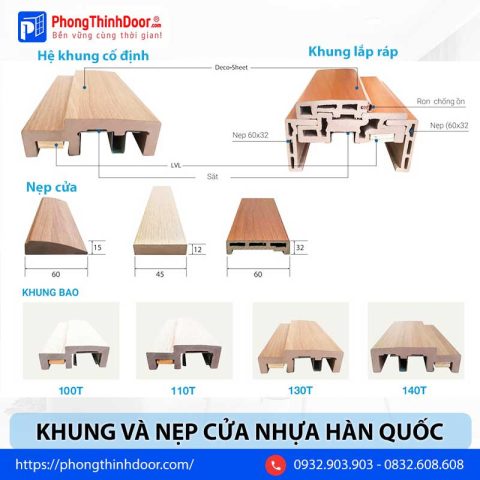 Nẹp khung cửa nhựa PVC phong cách Hàn Quốc hiện đại