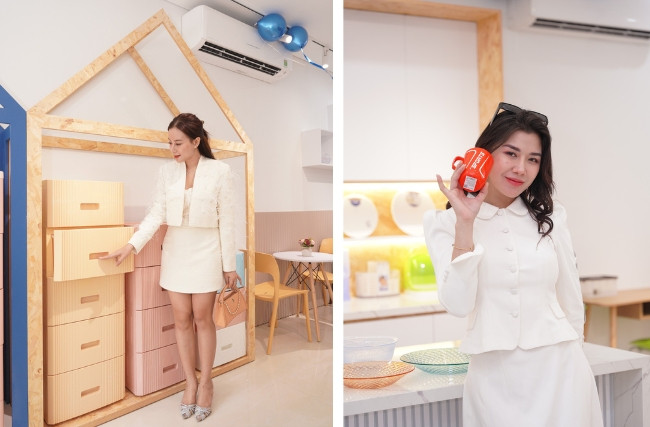 Nhiều sản phẩm nhựa gia dụng và công nghiệp trưng bày tại showroom Duy Tân