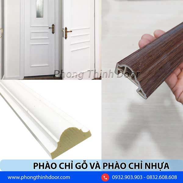 Phào chỉ cửa nhựa và phào chỉ gỗ đa dạng kiểu dáng