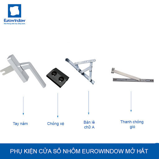 Phụ kiện cửa nhựa lõi thép Eurowindow mở hất