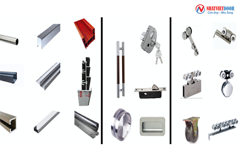 Phụ kiện đi kèm khi mua cửa nhựa lùa 1 cánh