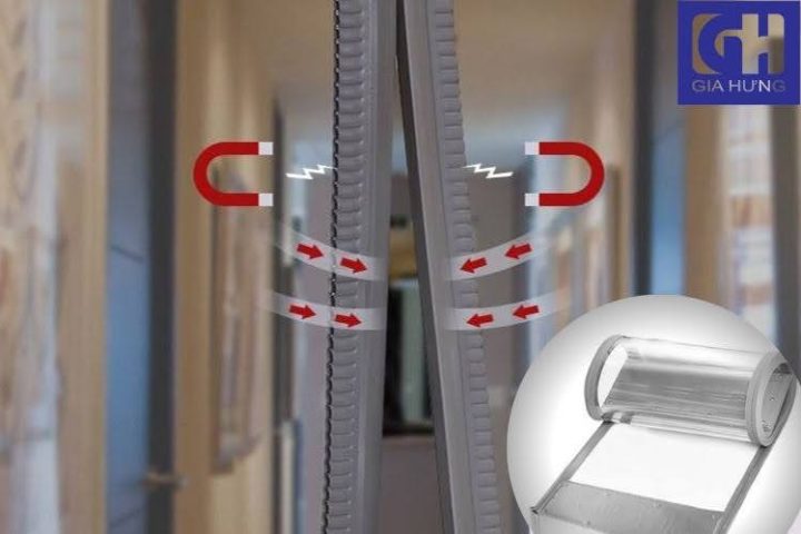 Rèm cửa nhựa PVC nam châm từ tính ngăn lạnh hiệu quả