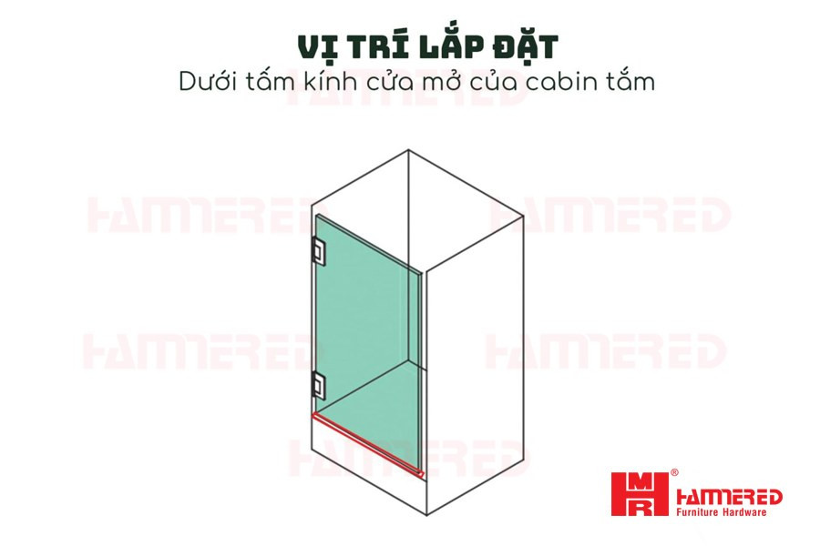 sơ đồ vị trí lắp đặt nẹp nhựa kính phòng tắm đúng kỹ thuật