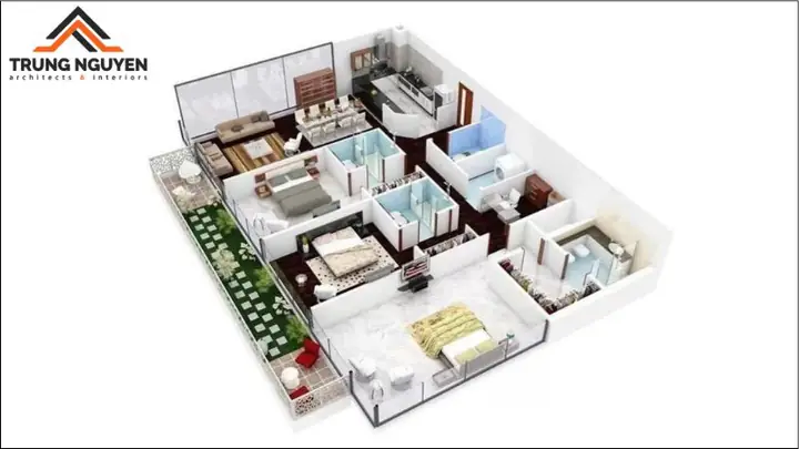 Cách Bố Trí 3 Phòng Ngủ Liền Kề Hợp Phong Thủy Cho Gia Đình