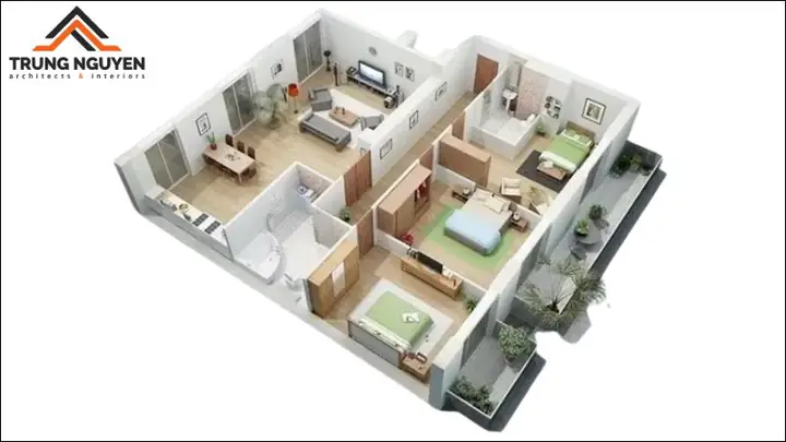 Cách Bố Trí 3 Phòng Ngủ Liền Kề Hợp Phong Thủy Cho Gia Đình