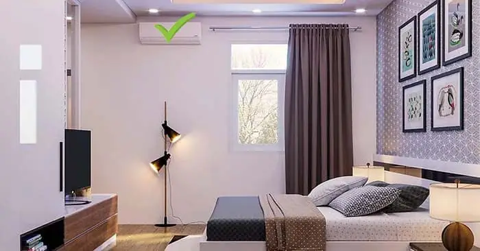 8 cách đặt máy điều hòa trong phòng ngủ tối ưu hiệu quả và sức khỏe