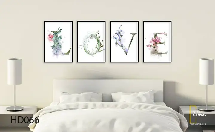 Bộ 4 tranh LOVE Bộ 4 tranh LOVE