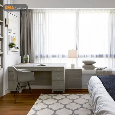 Bàn gỗ làm việc trong phòng ngủ: Chọn sao cho đẹp và tiện?