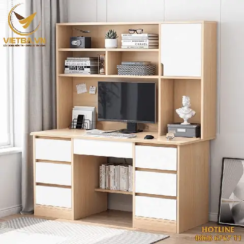 bàn làm việc trong phòng ngủ hẹp