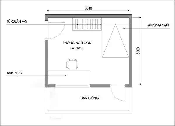 bản thiết kế phòng ngủ
