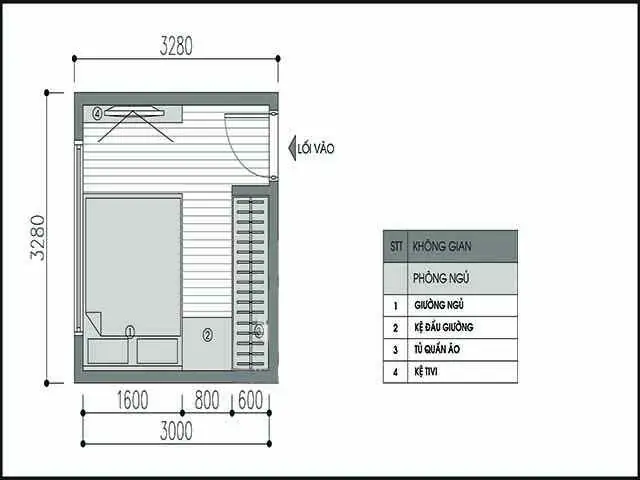 bản thiết kế phòng ngủ
