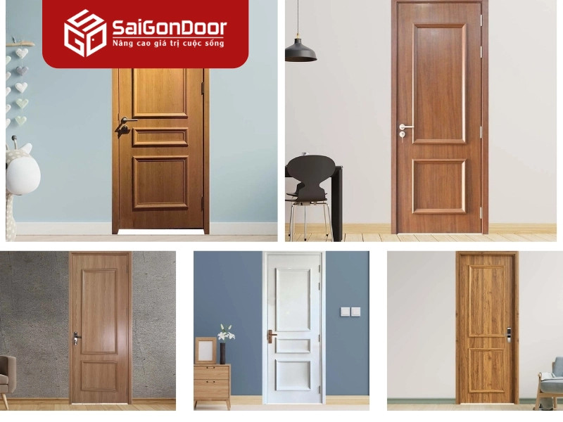 Bề mặt hoàn thiện sang trọng của cửa nhựa composite Saigondoor