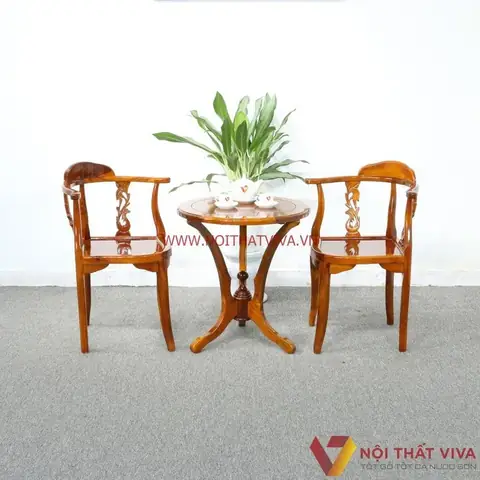 5.2. Bộ bàn trà 2 ghế phòng ngủ gỗ Tràm Bông Vàng đẹp mắt 5.2. Bộ bàn trà 2 ghế phòng ngủ gỗ Tràm Bông Vàng đẹp mắt
