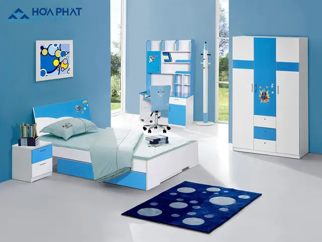 Đánh giá chi tiết bộ giường tủ phòng ngủ bé trai Hòa Phát