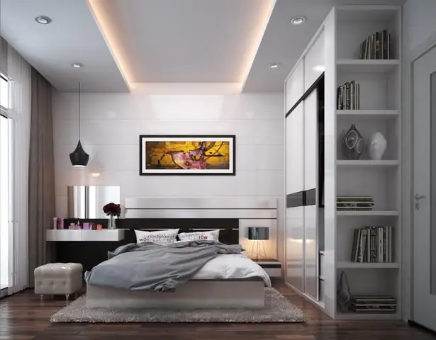 Bộ Giường Tủ Phòng Ngủ Màu Trắng