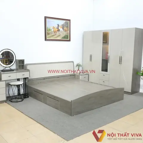 4.2. Mẫu combo phòng ngủ gỗ công nghiệp giá rẻ