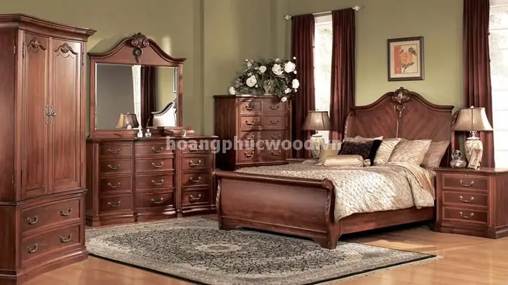 Bộ phòng ngủ gỗ walnut: Đặc điểm, thiết kế và giá trị
