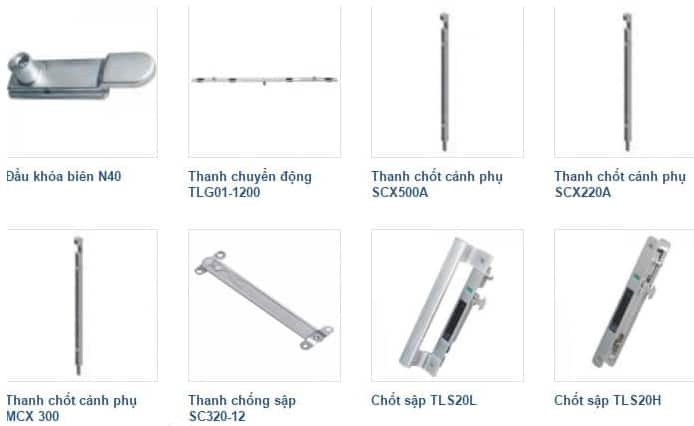 Bộ phụ kiện cao cấp đồng bộ cho cửa nhựa lõi thép uPVC chính hãng